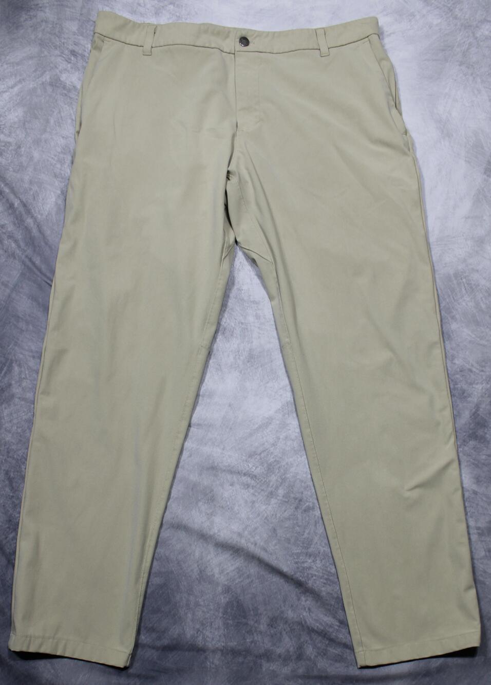 Lululemon Pants Mens 38 (38x30) Beige Microfiber Chino Stretch Casual